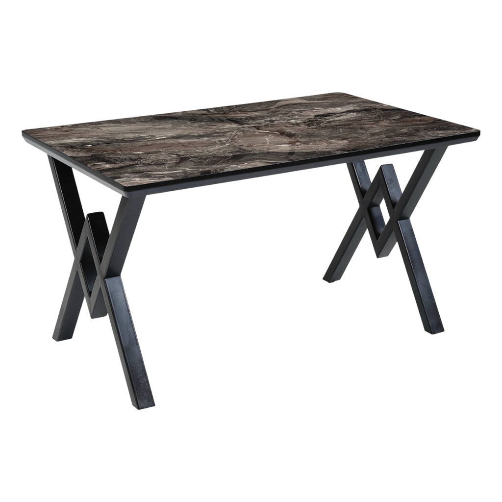 Bergama W Metal Leg Table 80x130 cm