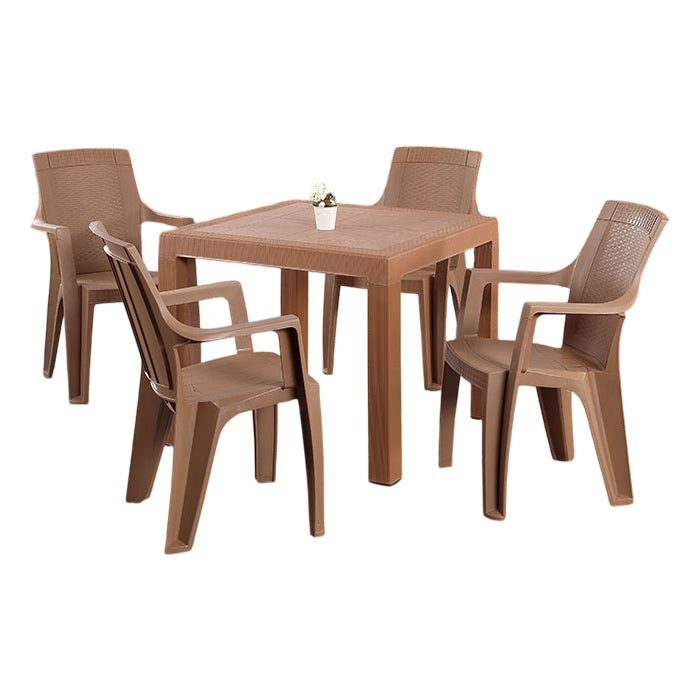 Ela Plastic Legged Table Set Without Glass 90x90 cm