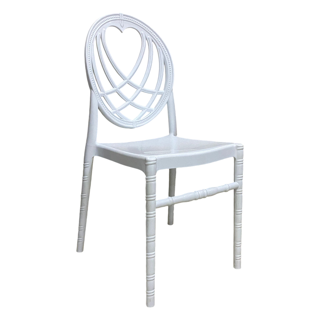Heart-Shaped Wedding Chair Original White