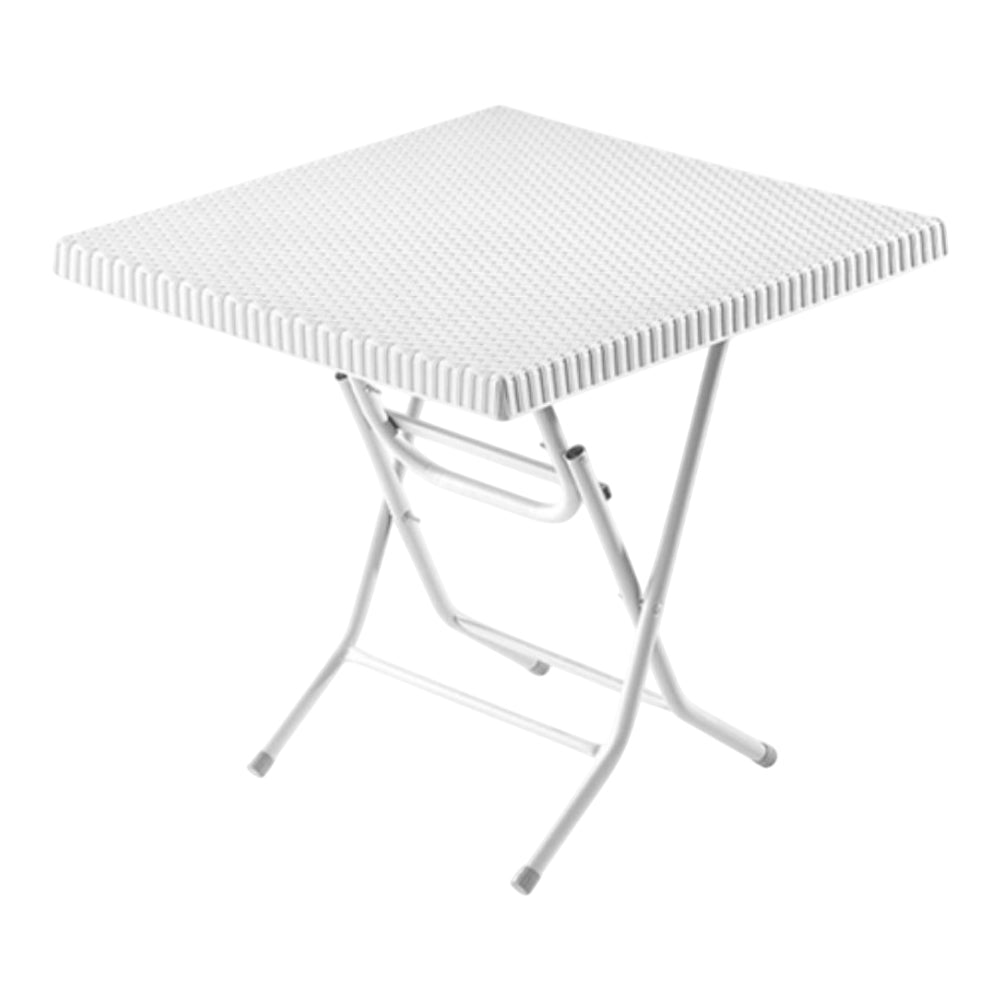 Palmiye 80x80 cm Rattan Masa Katlanır Metal Ayaklı | Fabrikadanal.net