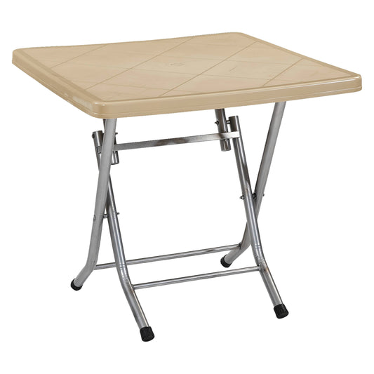 Paris Plastic Folding Table with Metal Legs 80x80 cm Eco