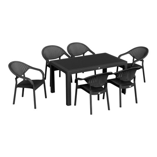 Atlantis Set 90x150 Camsız Masa + 6 Adet Atlantis Koltuk | Orijinal Bahçe & Kafe Seti | Fabrikadanal.net