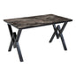 Bergama W Metal Leg Table 80x130 cm