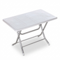 Bodrum Katlanır Metal Ayaklı Masa 70x120 cm Orijinal Beyaz | Fabrikadanal.net