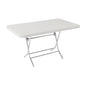 Ege Katlanır Metal Ayaklı Masa 70x120 cm Orjinal Beyaz | Fabrikadanal.net