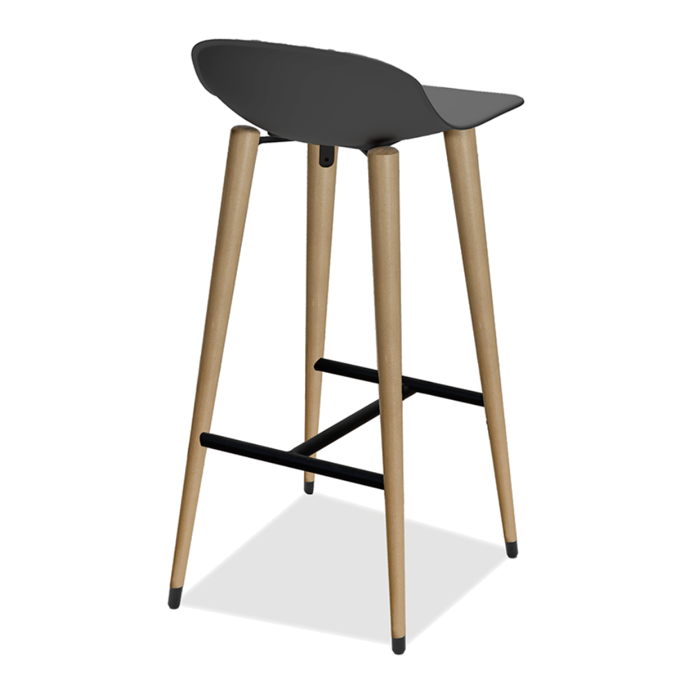 Ilgaz Bar Stool with Metal Chrome Parts