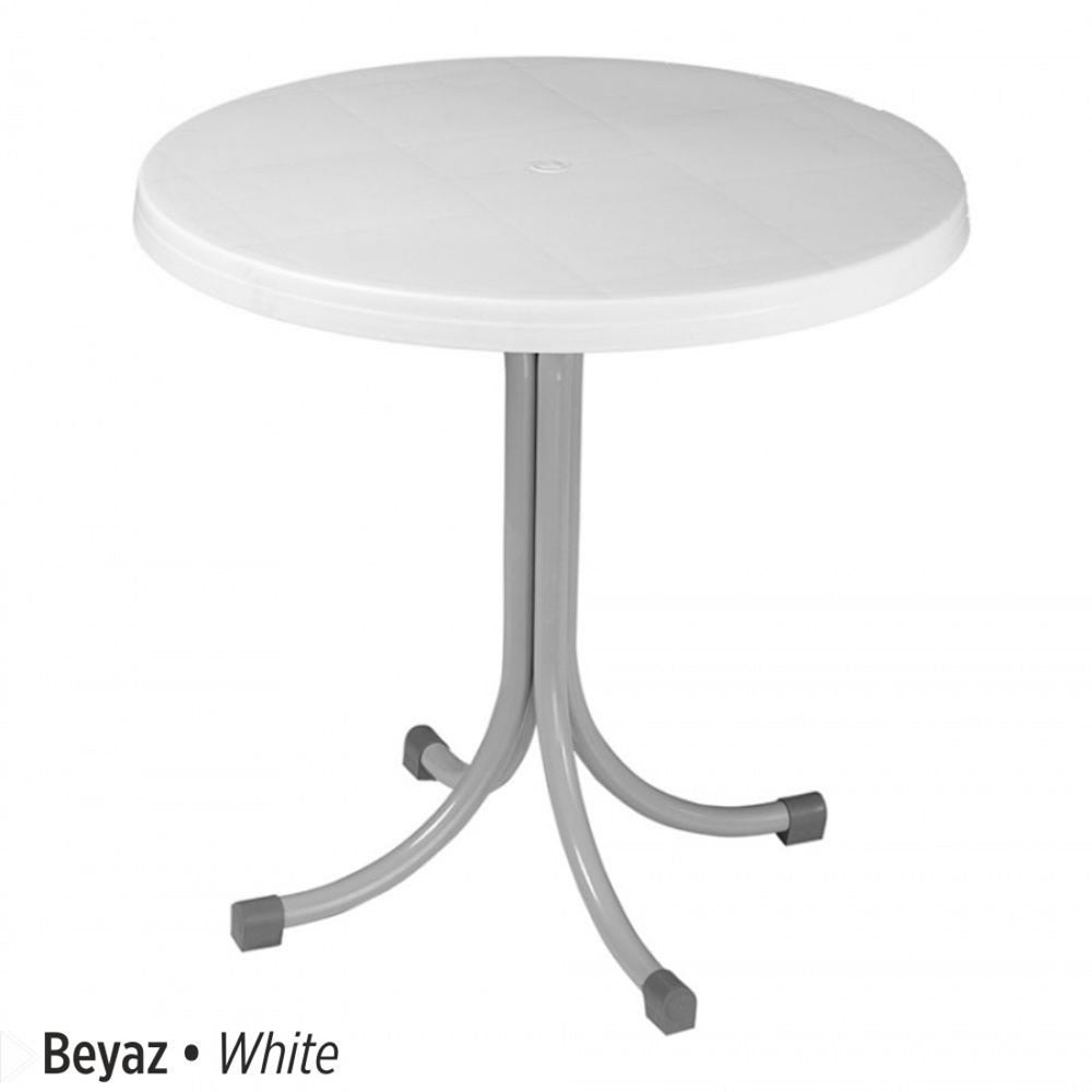 Manolya Masa Sabit Metal Ayaklı Q80 cm Orjinal | Fabrikadanal.net