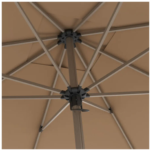 Mega Manuel Umbrella with Push-Up System 250x250 cm