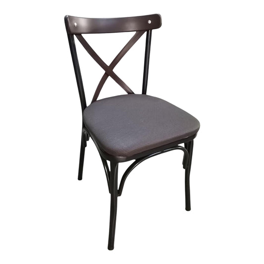 Mtl-152 Tonet Chair, Metal Frame, Plastic Back, Upholstered Seat