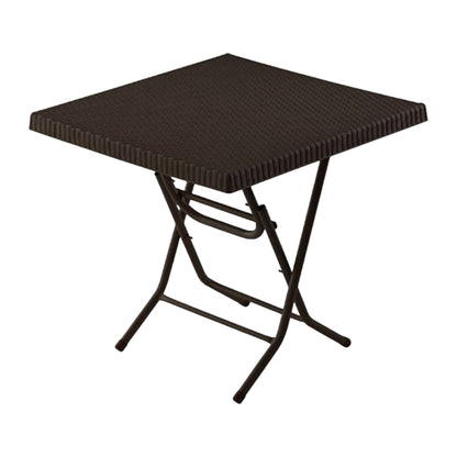 Palmiye 80x80 cm Rattan Masa Katlanır Metal Ayaklı | Fabrikadanal.net