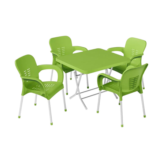Tuana Set 80x80 Katlanır Masa + 4 Adet Tuana Koltuk | Orijinal Bahçe & Kafe Seti | Fabrikadanal.net